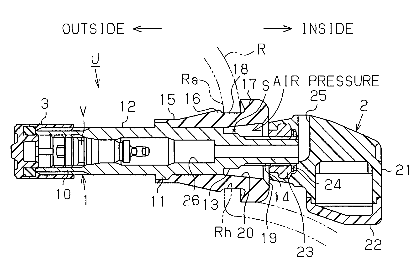 Tire valve unit