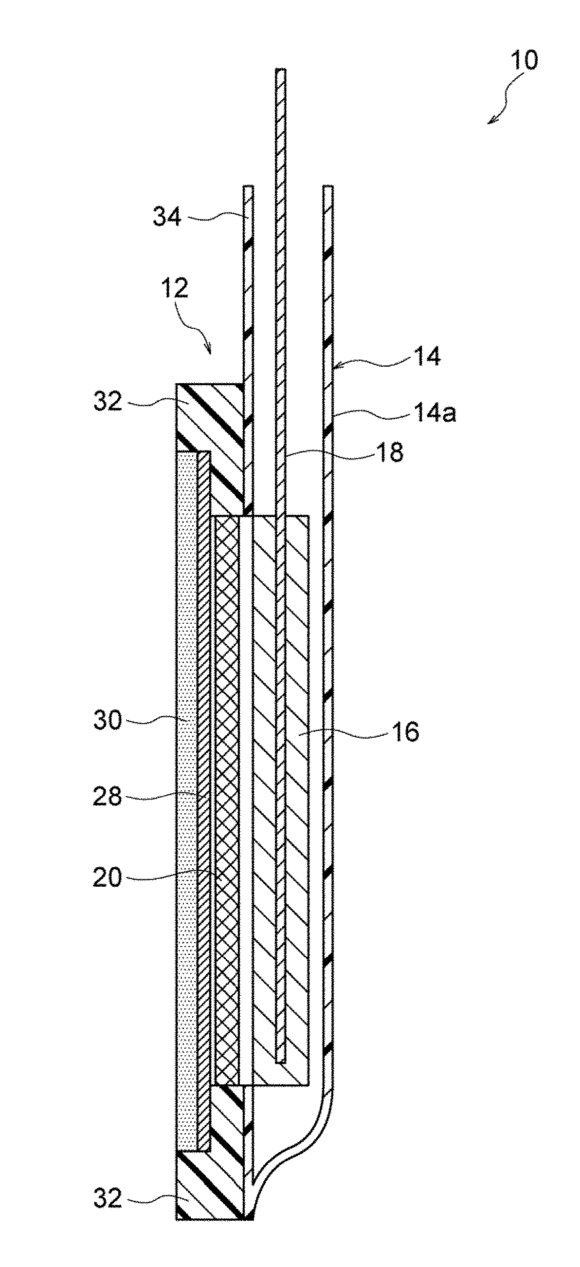 Electrode cartridge and zinc secondary cell using same