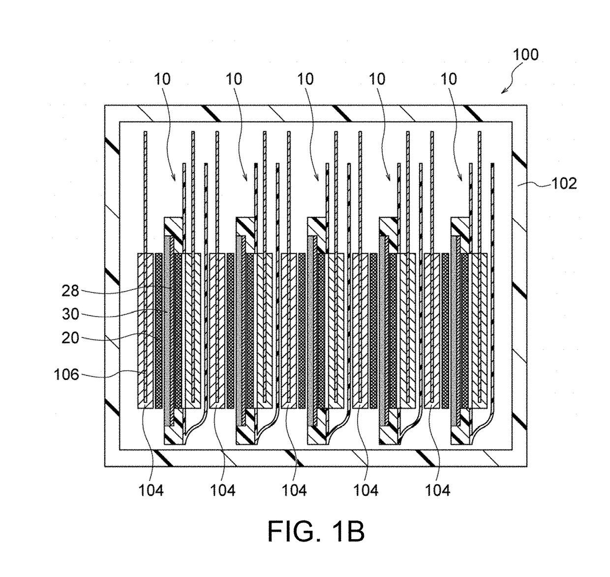 Electrode cartridge and zinc secondary cell using same