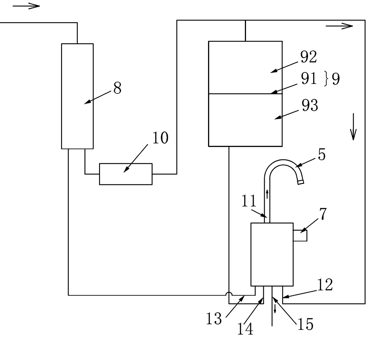 A faucet used for electromagnetic control of water purifier