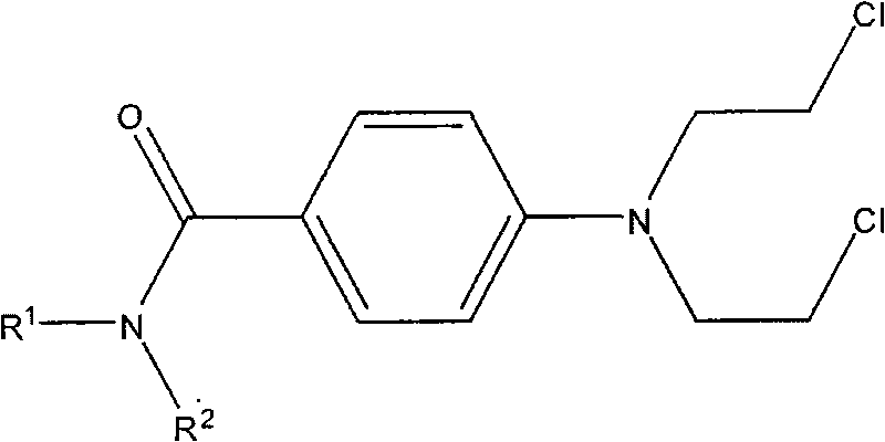 Benzoic acid nitrogen mustard derivative as well as preparation method and application thereof