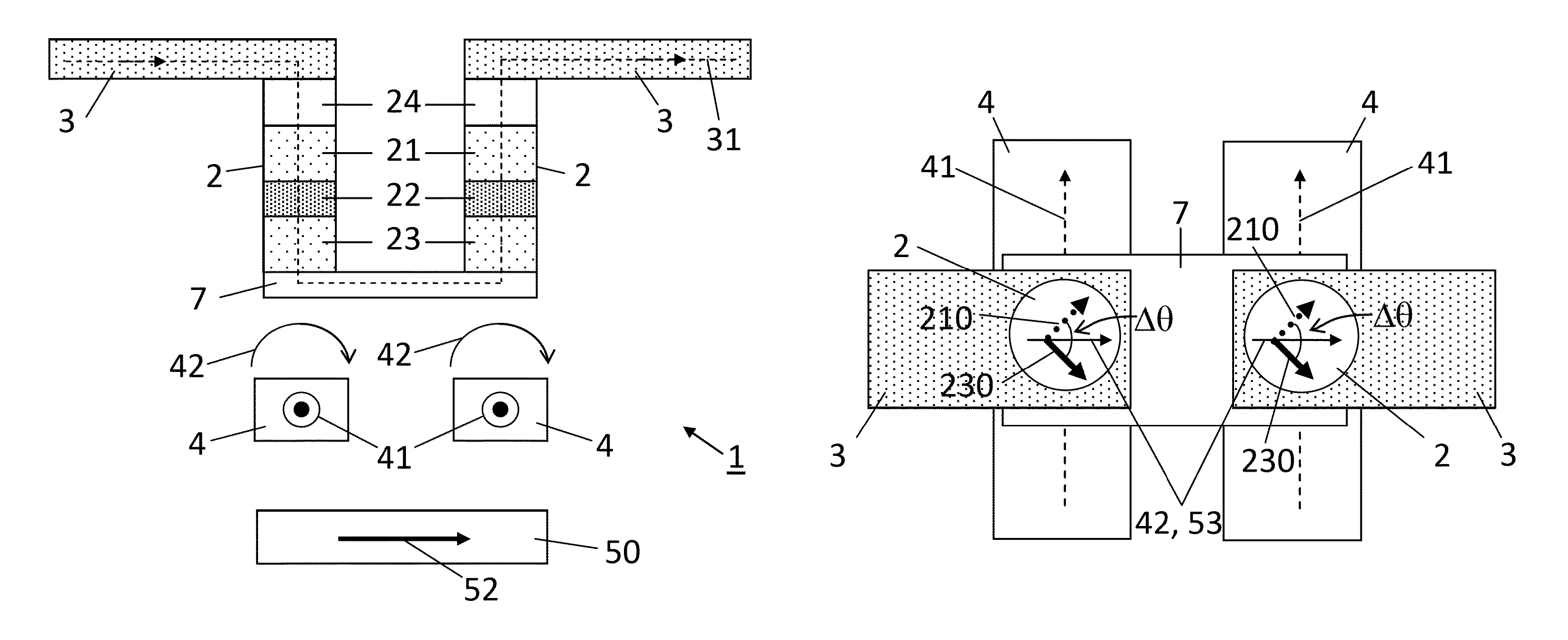 Magnetic logic unit (MLU) cell and amplifier having a linear magnetic signal