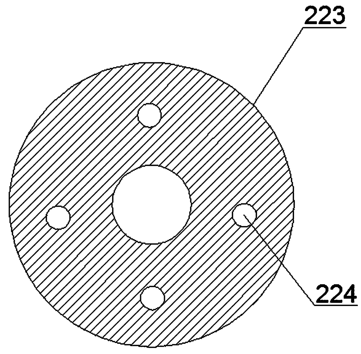 Post-mixing abrasive gas jet coal breaking device and coal breaking method thereof