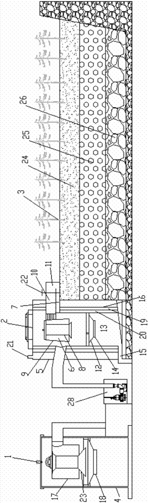 Rural ditch sewage purification system