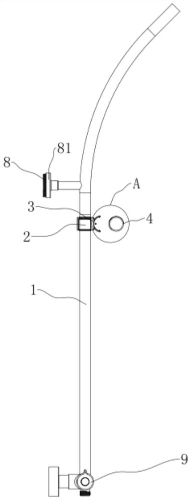 Slidable shower assembly