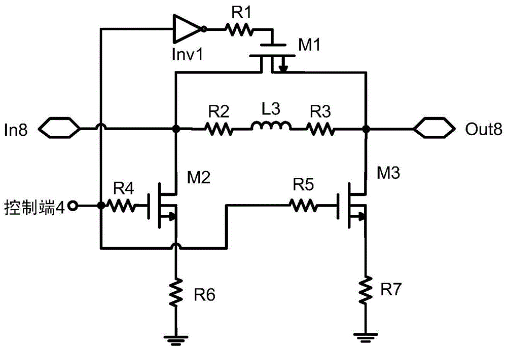 Low differential loss, low phase shift, high integration five-bit stepping ultra-wideband digitally controlled attenuator