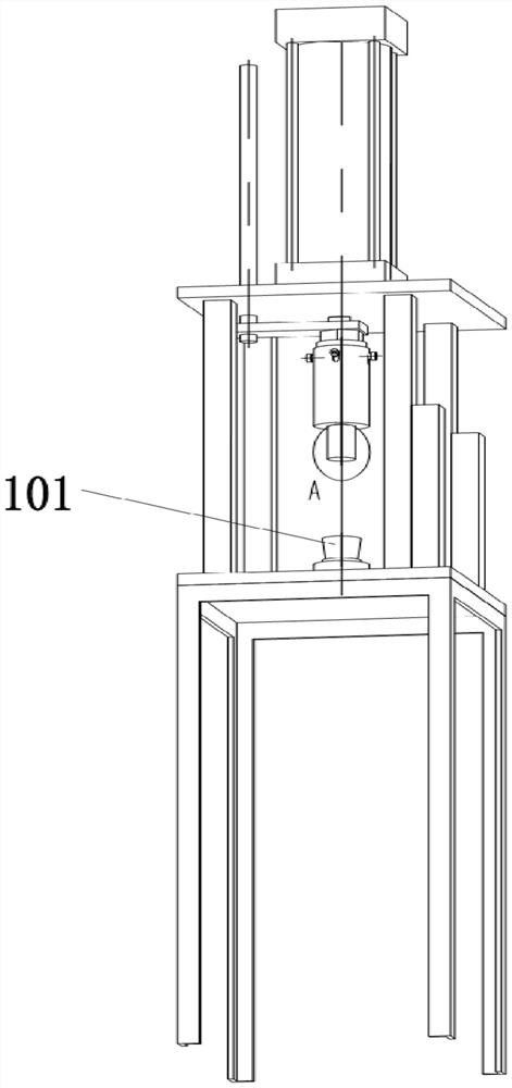 Press-fitting device for roller pin check ring for tripod ball