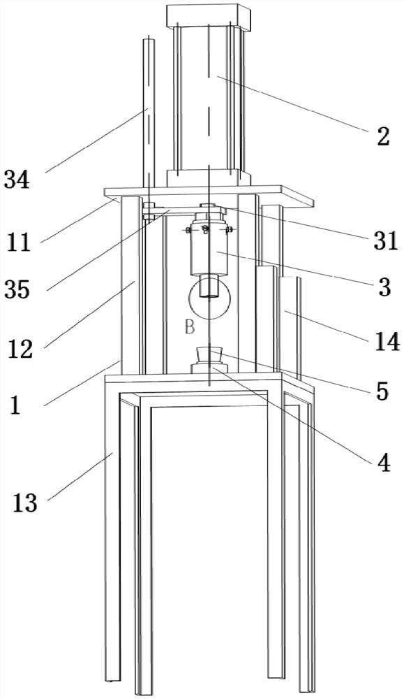 Press-fitting device for roller pin check ring for tripod ball