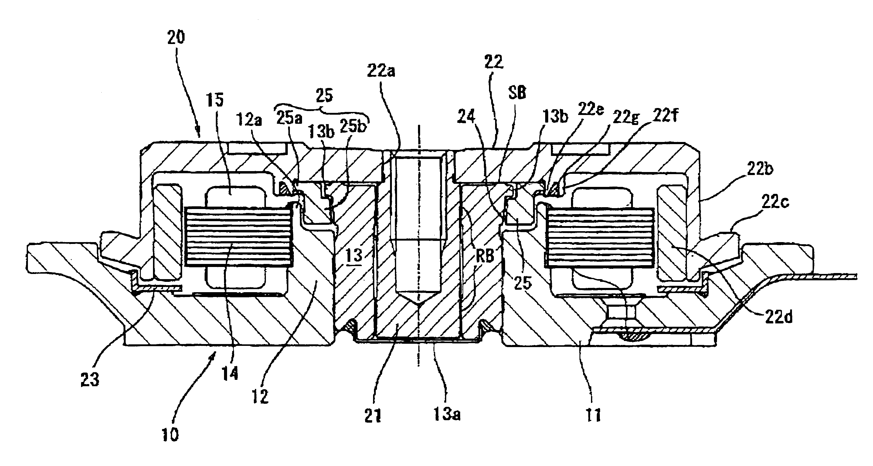 Motor with dynamic pressure bearing