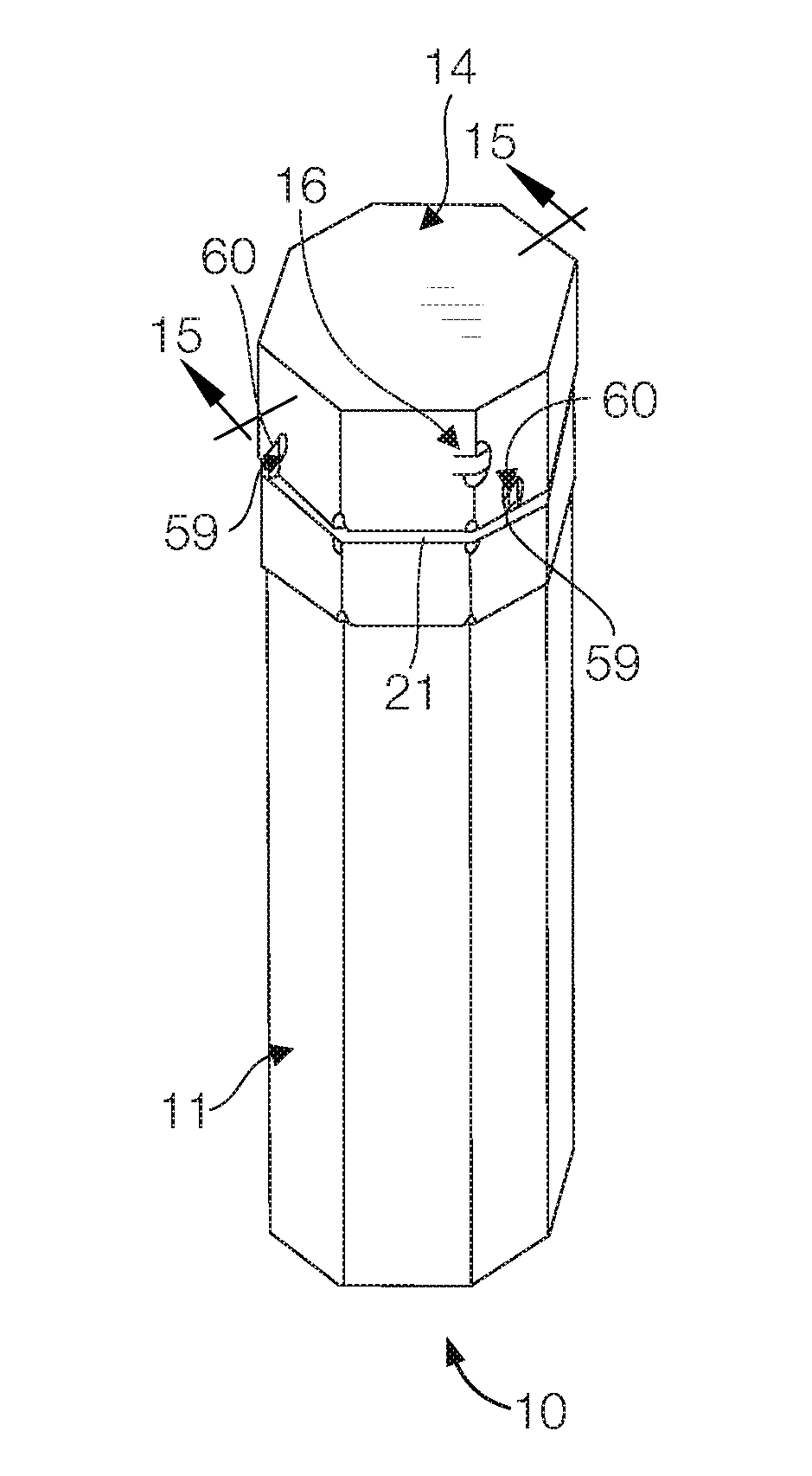 Bulk container for liquid and semi-liquid fluid