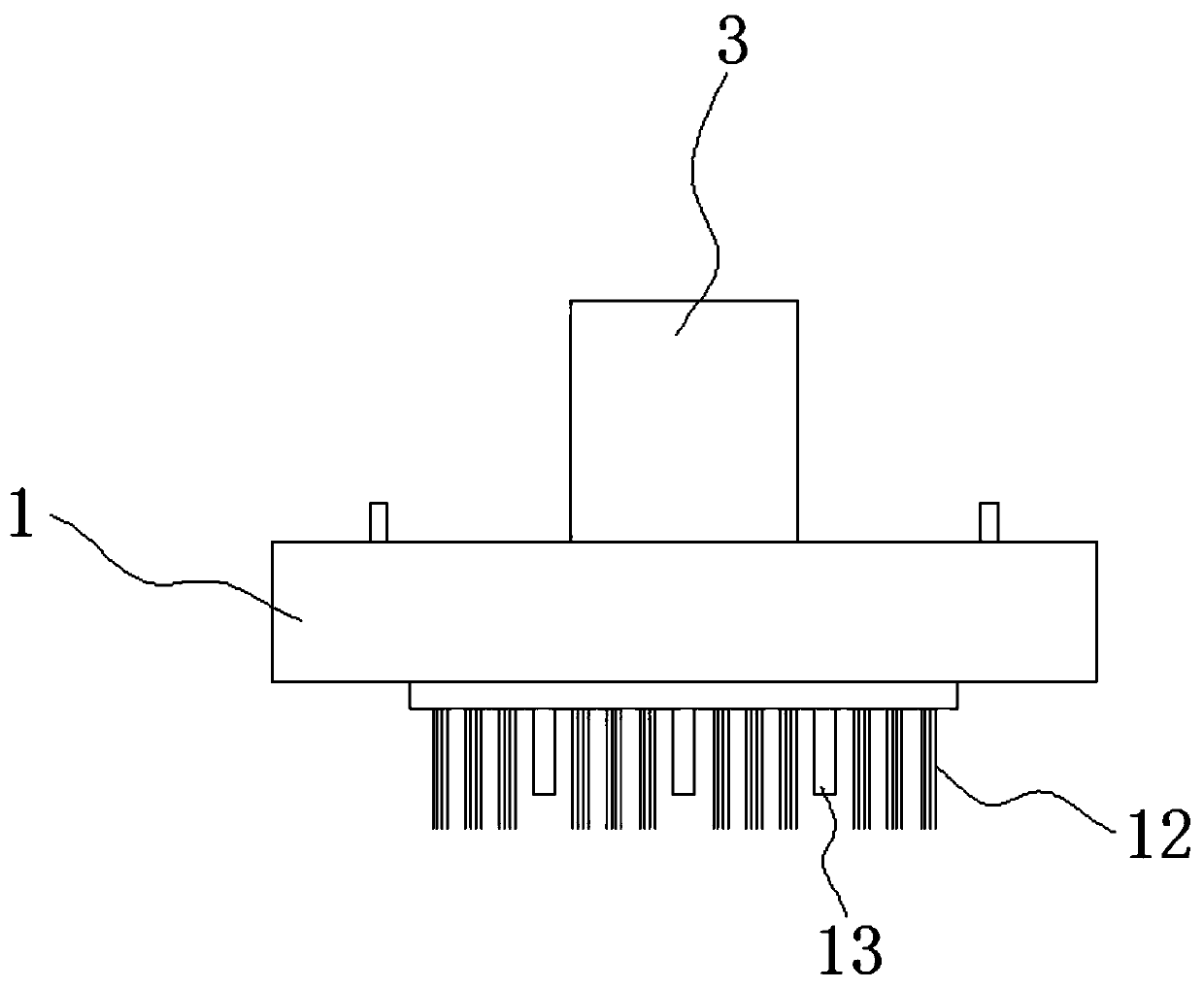 Detachable anti-static and anti-corrosion bristle brush