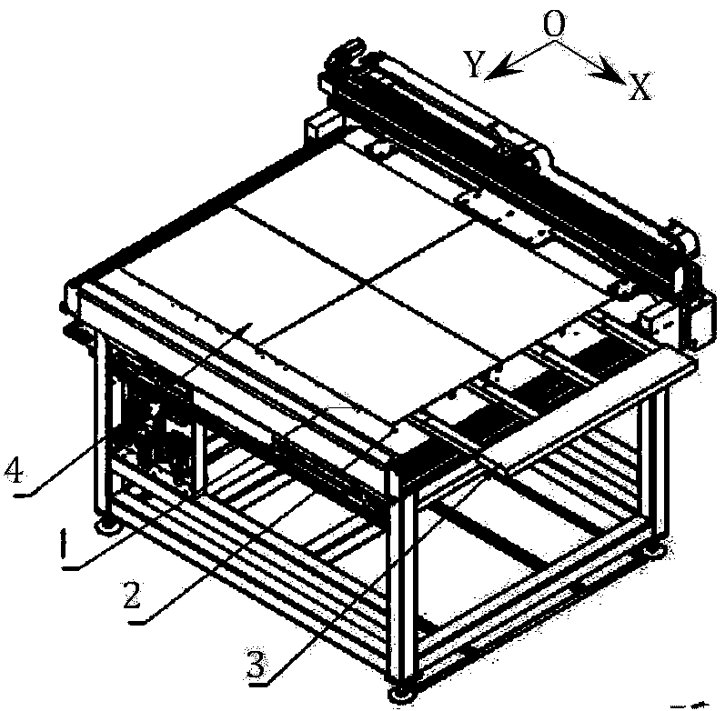 Glass substrate full-automatic cutting device and method