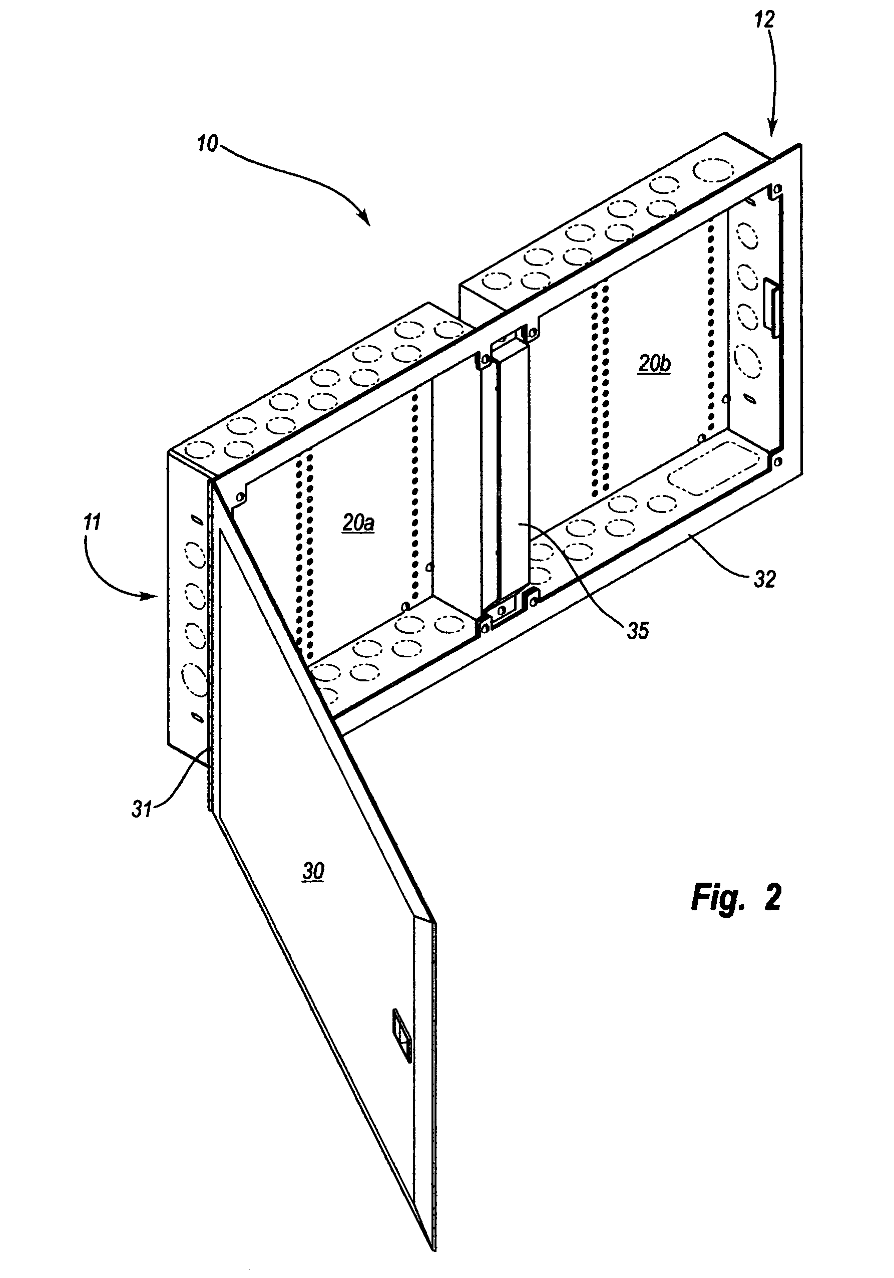 Electrical box straddling a construction stud