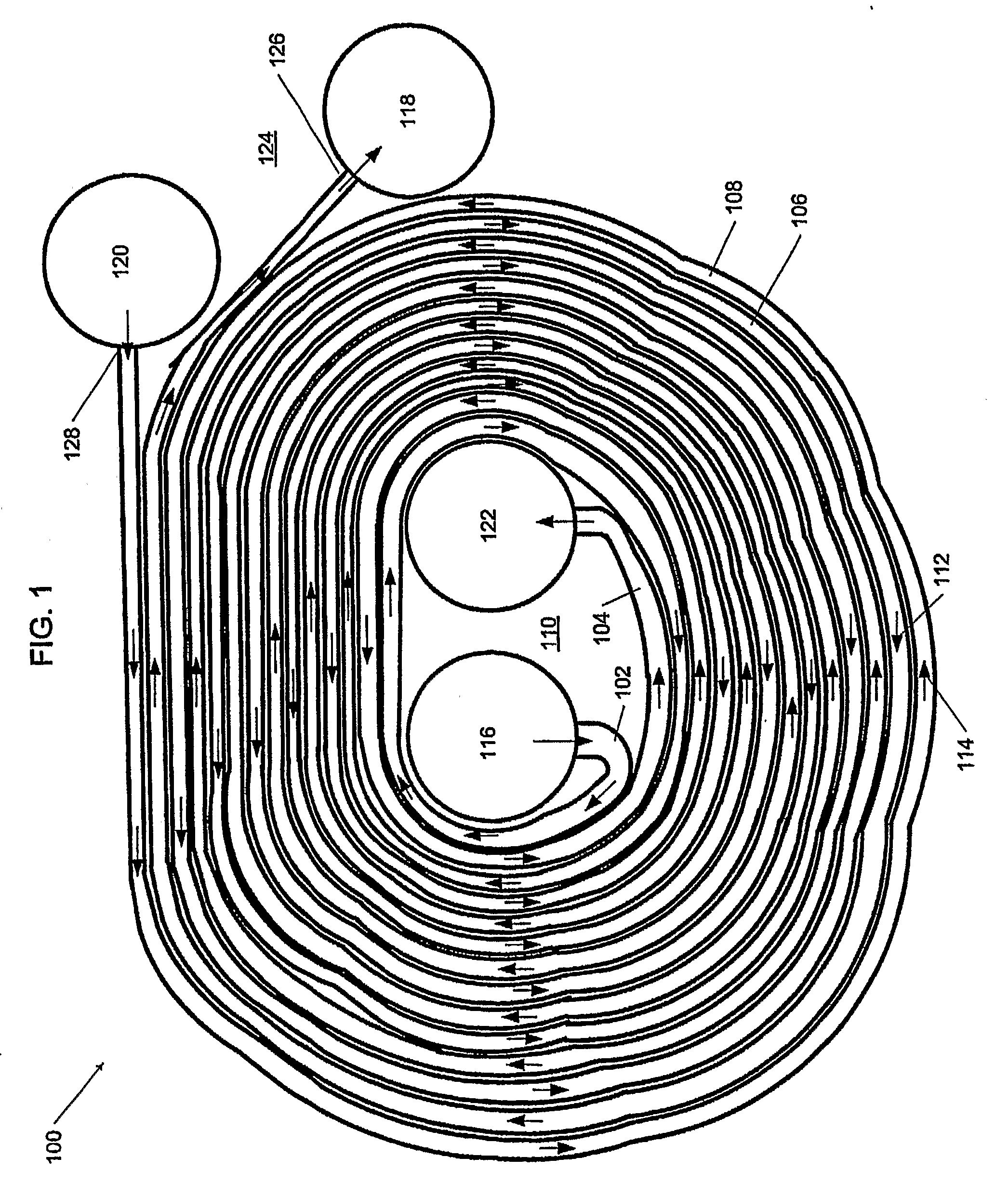 Spiral flat-tube heat exchanger