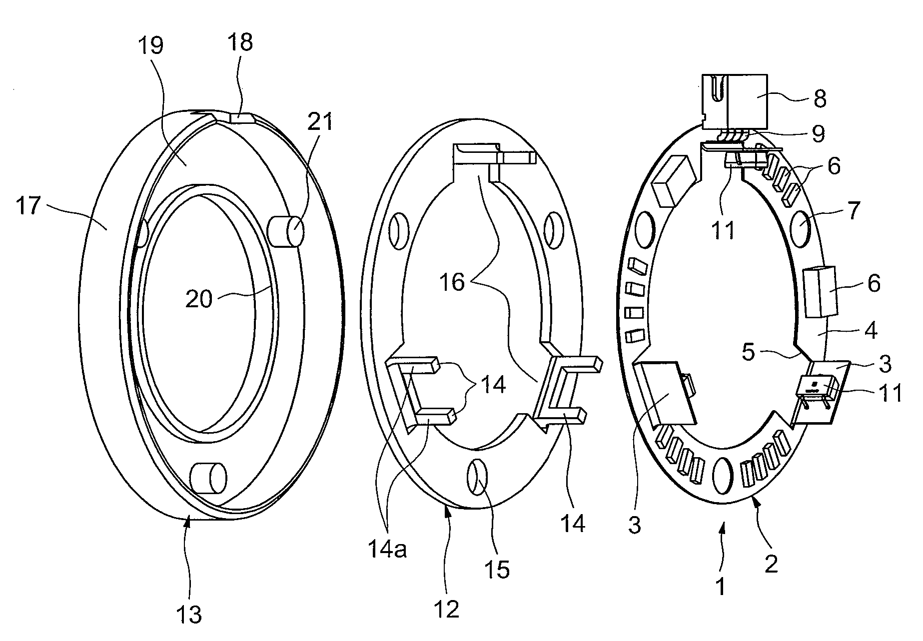 Instrumented rolling bearing device