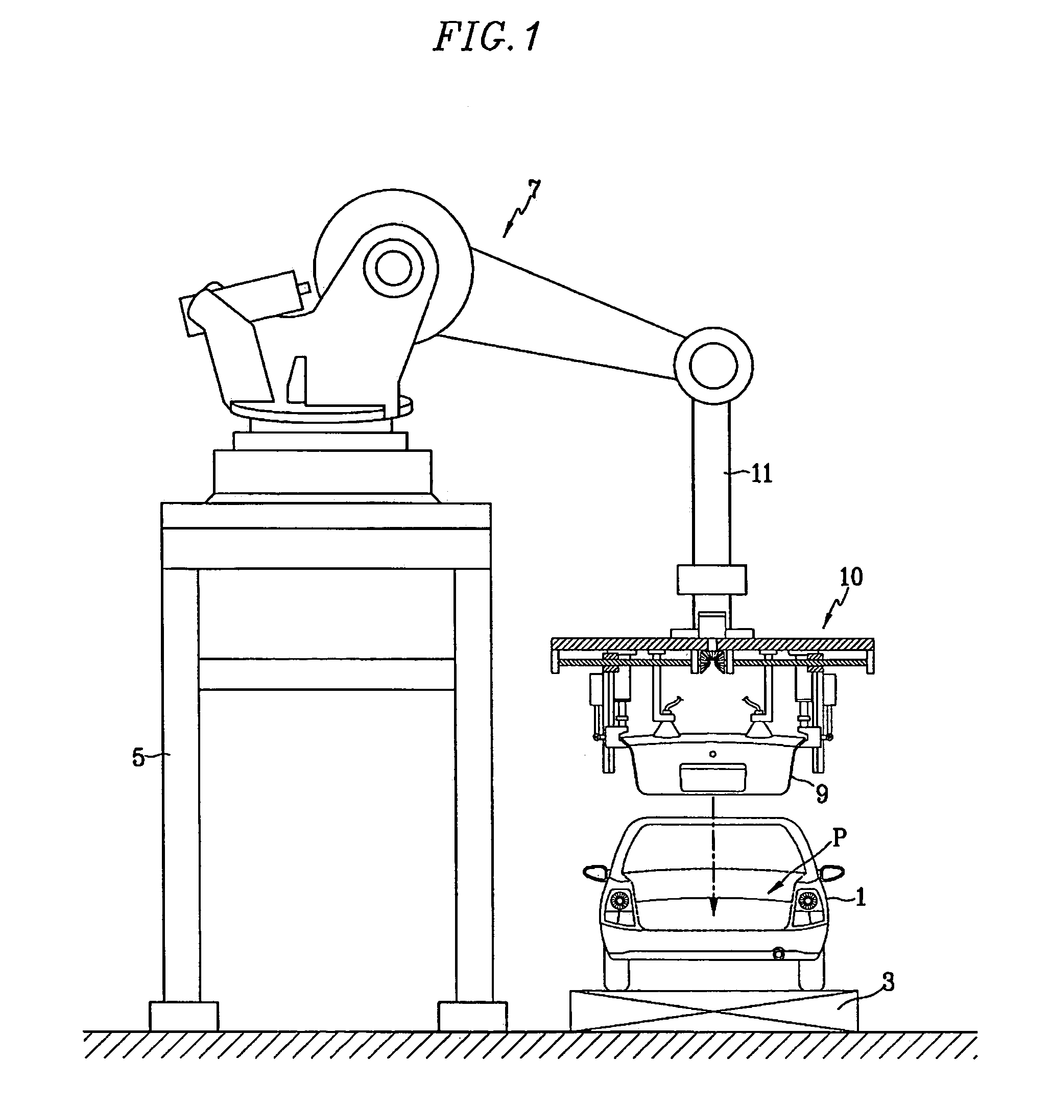 Apparatus for manipulating a vehicle body panel