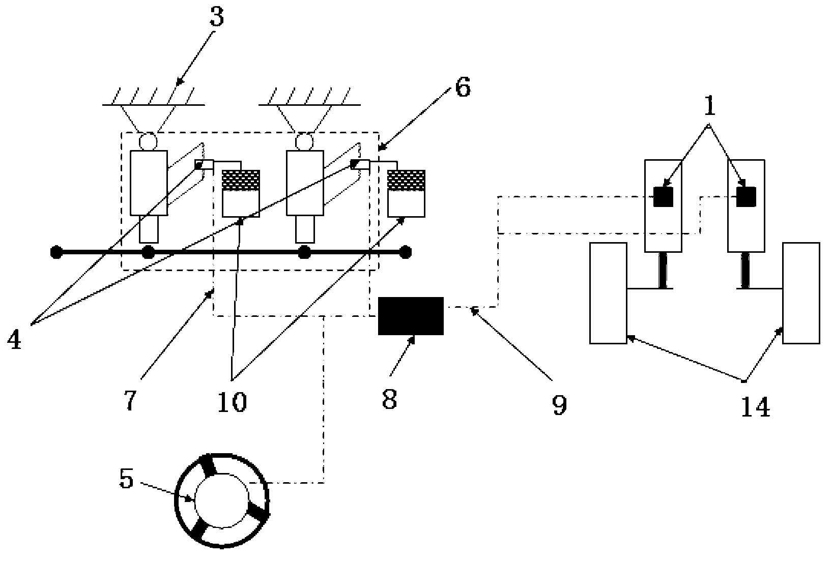 Hydraulic supporting system-based breakable automobile stabilizer bar system