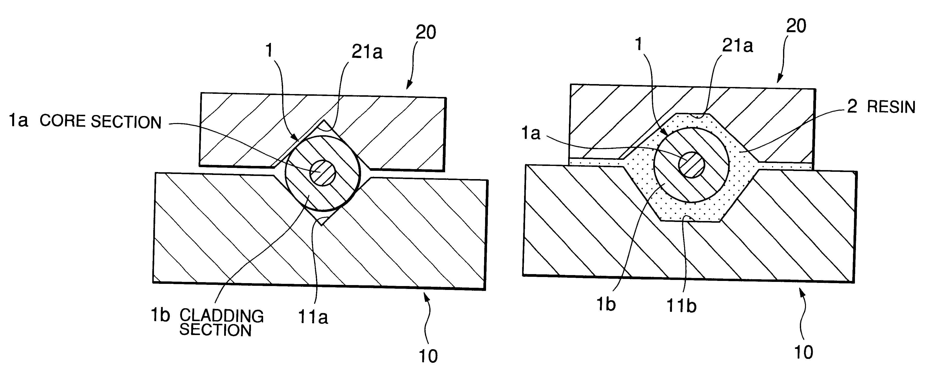 Installation structure for optical fiber