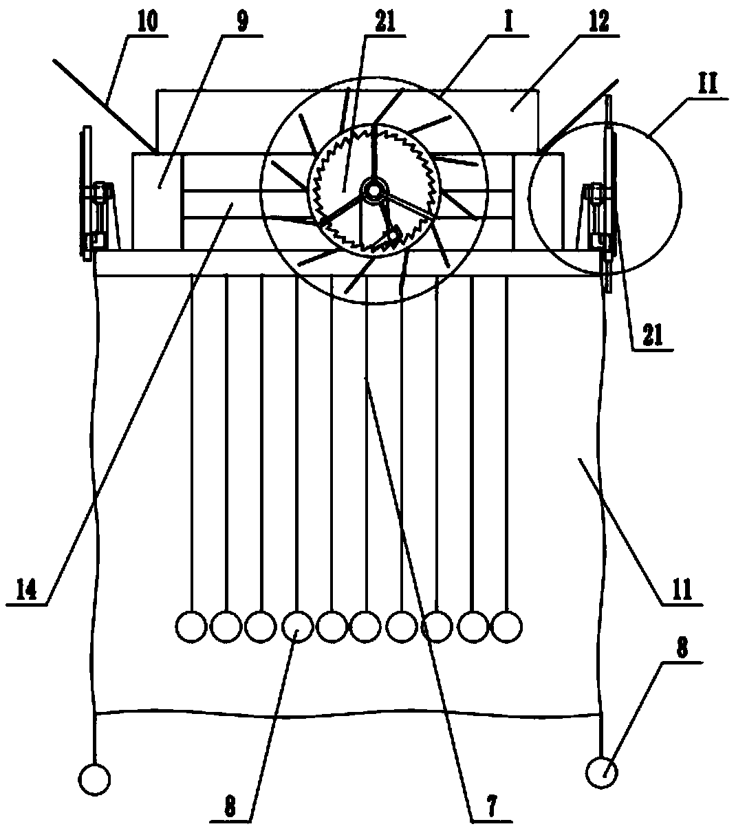 Sewage purification device applied to eutrophic river estuary