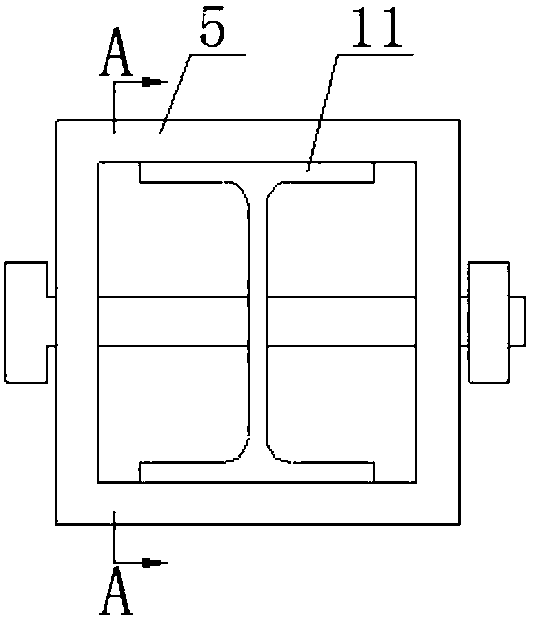 Elevator shaft construction platform device