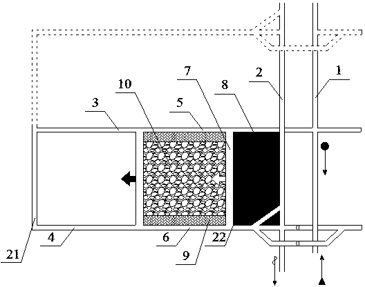 A kind of pre-excavation two-way forward solid filling coal mining method