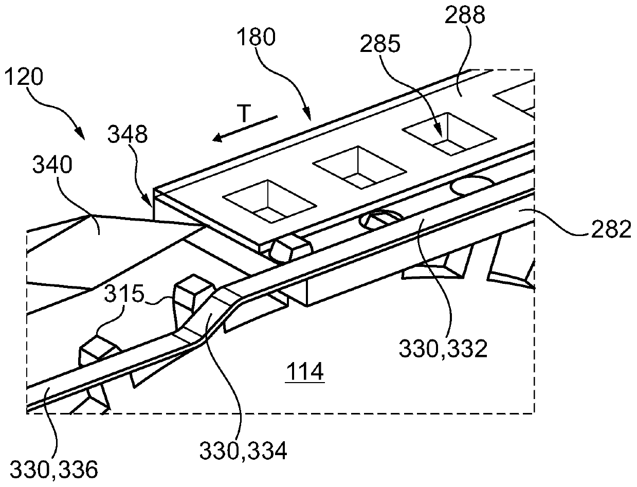 Component supply device for exposed components and corresponding assembly system and assembly method