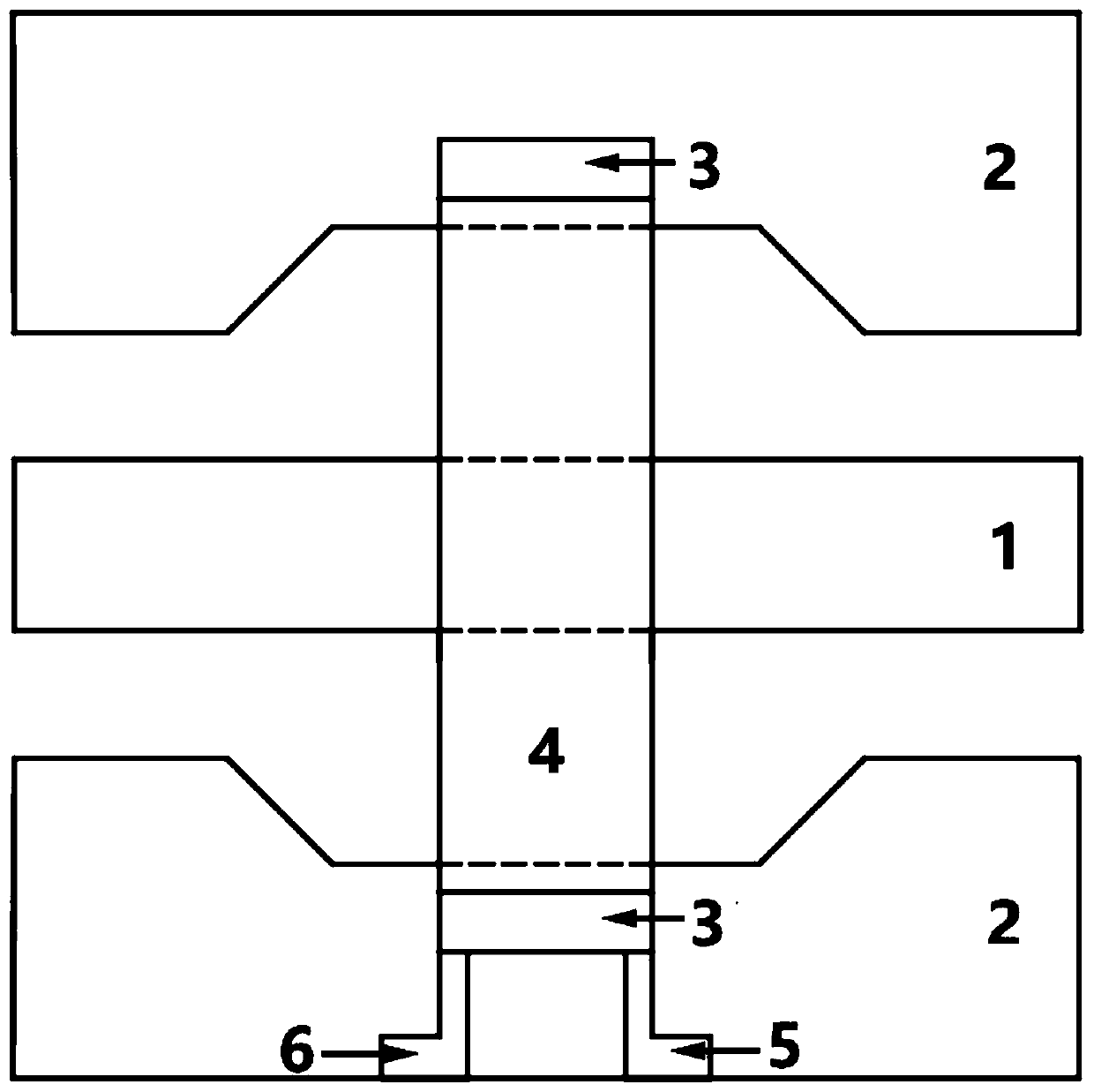 Microwave power sensor based on composite arched beam