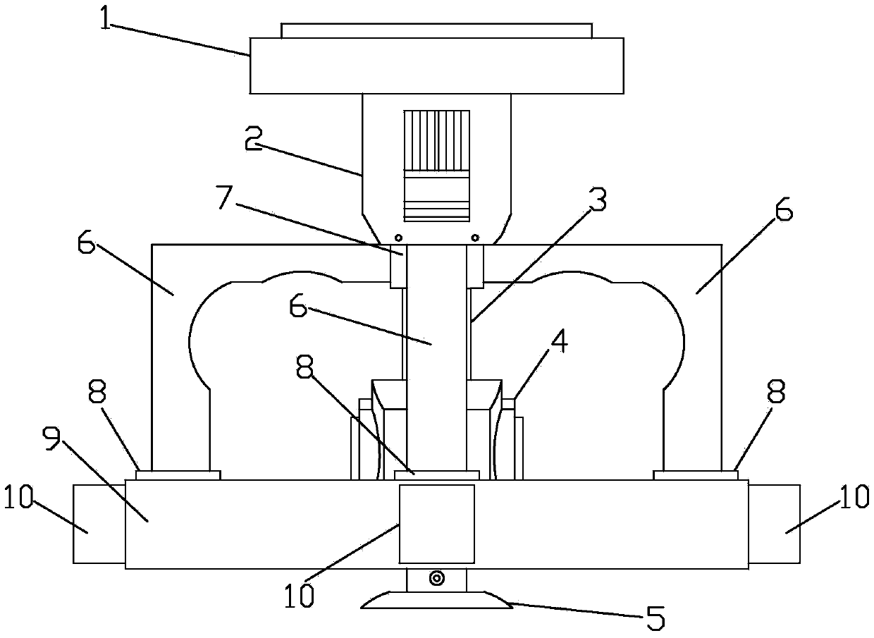 Convenient-to-mount edging device applied to glass production line