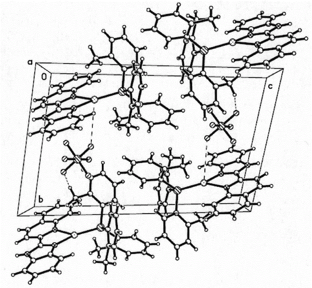 A yellow phosphorescent three-coordinate cationic cuprous complex luminescent material