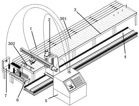 Automatic conductor distribution system for airplane cable conductor bundle and conductor distribution method thereof