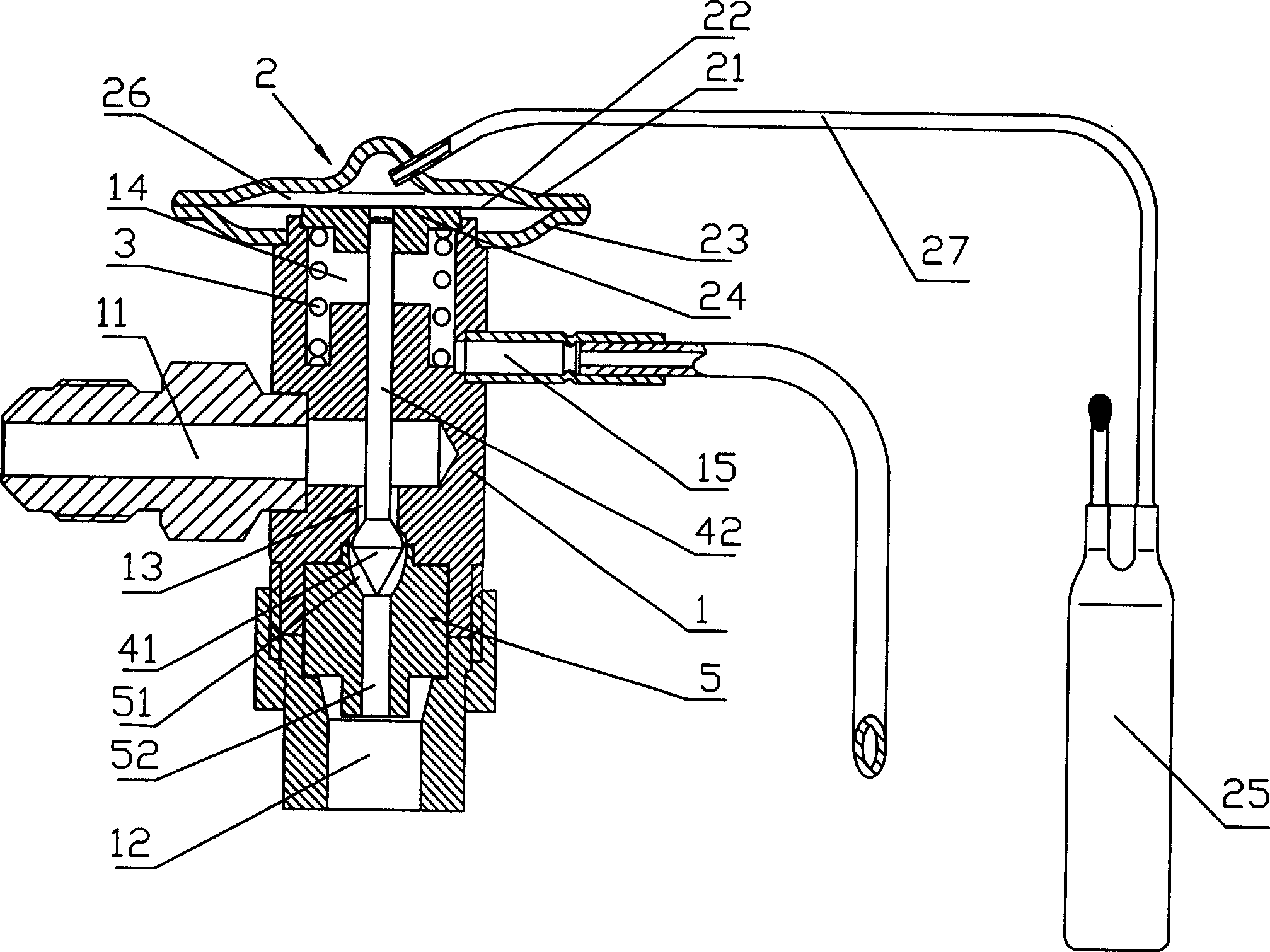 Thermal expansion valve having diversion function