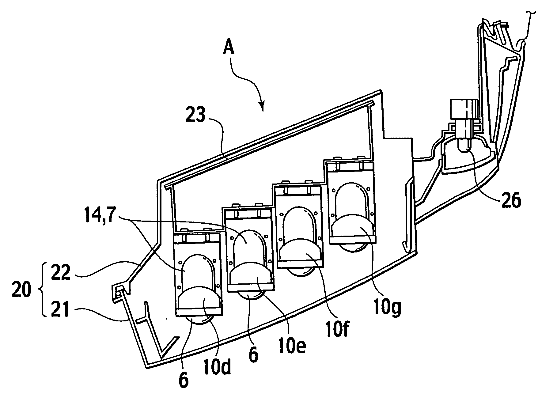 Projector type vehicle light