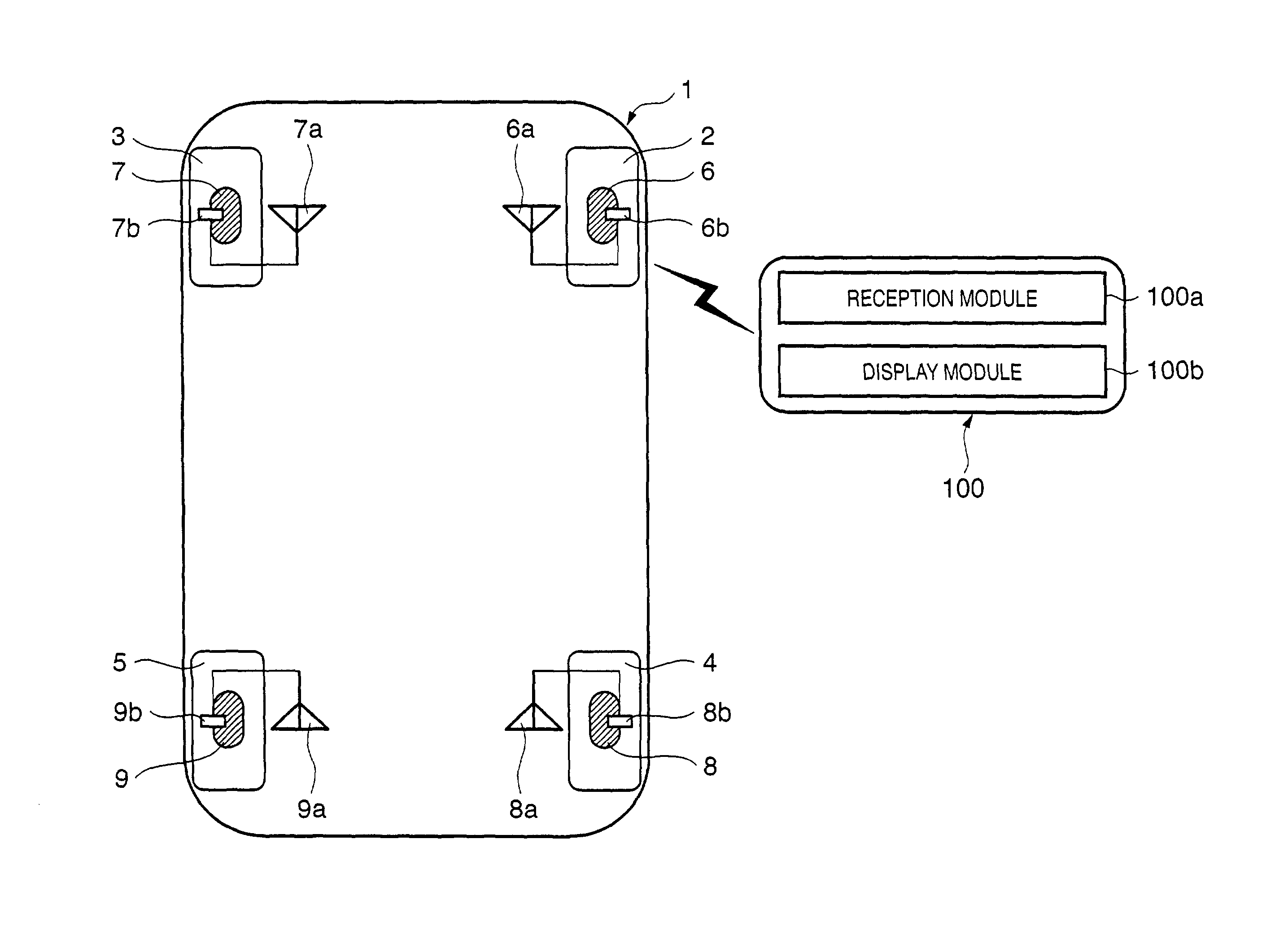 Air pressure information display system of vehicle tire