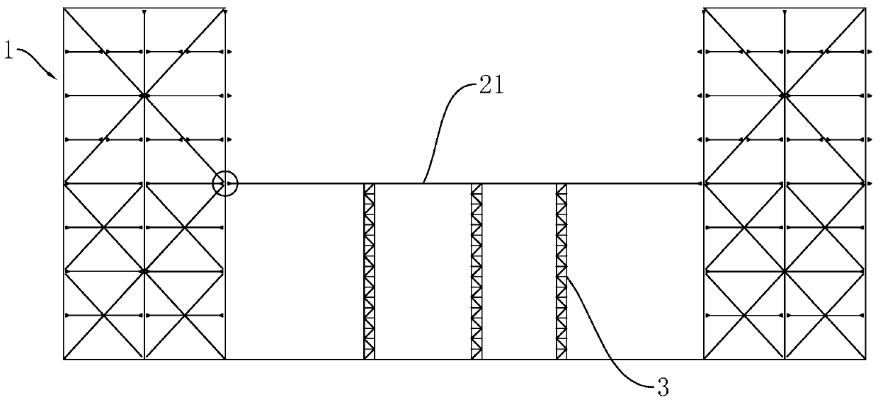 Large-span steel structure staggered-layer closure installation method