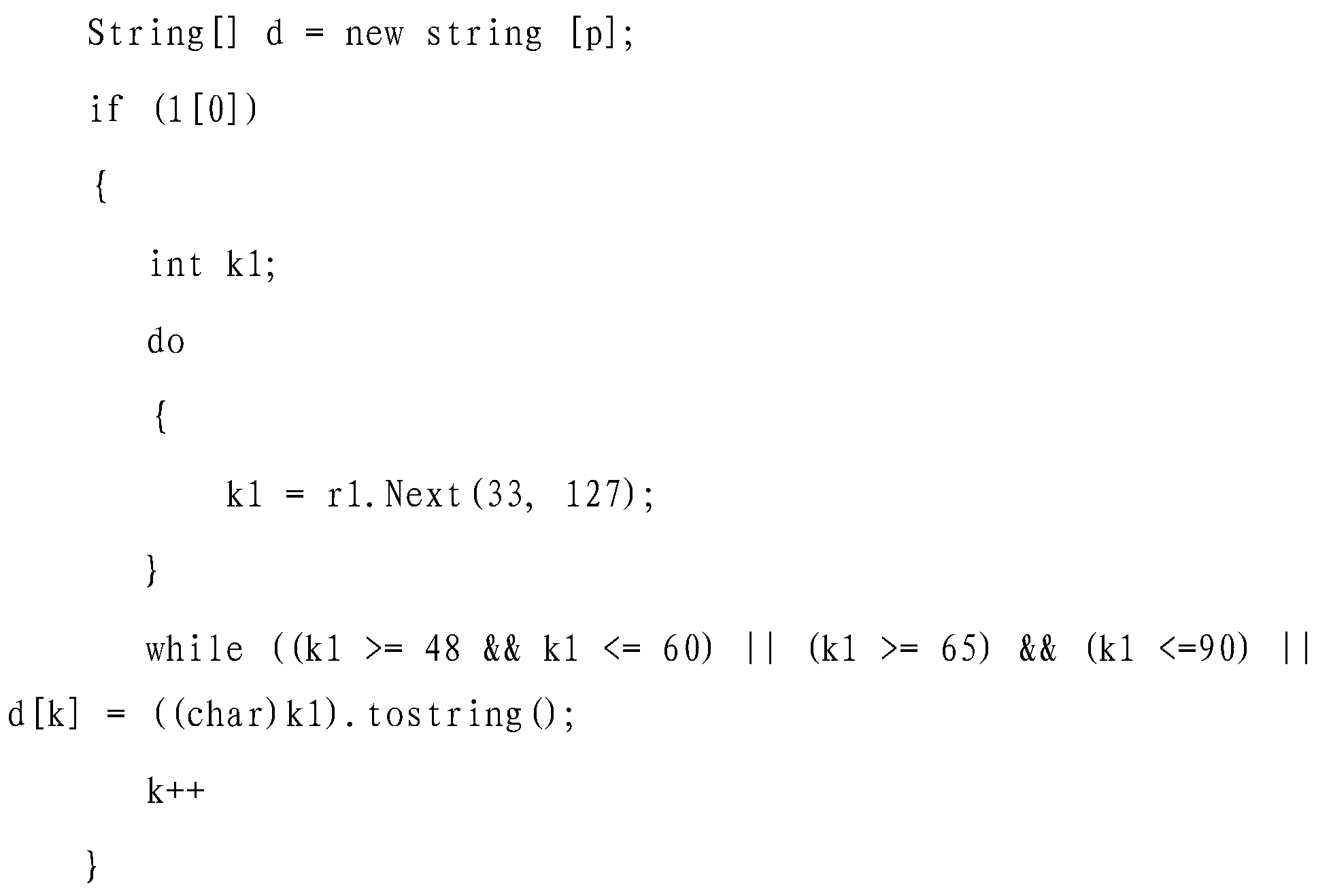 Automatic generation method for software test case