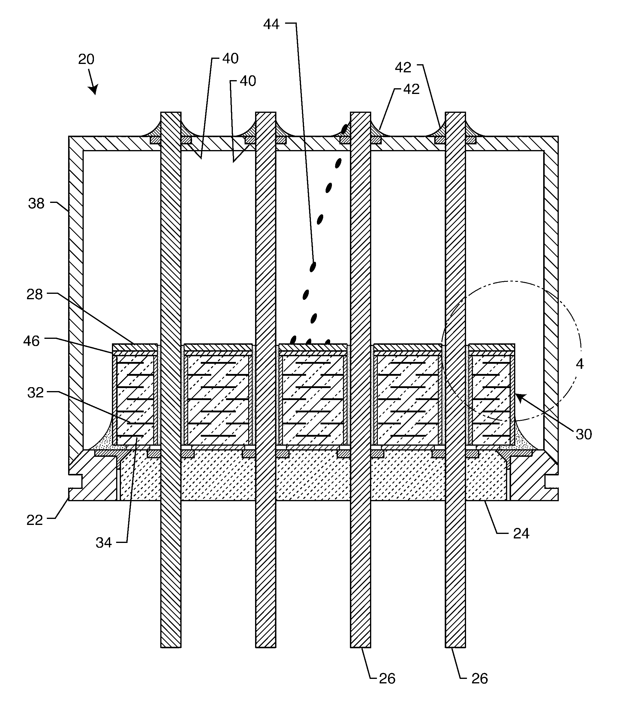 Device to protect an active implantable medical device feedthrough capacitor from stray laser weld strikes, and related manufacturing process