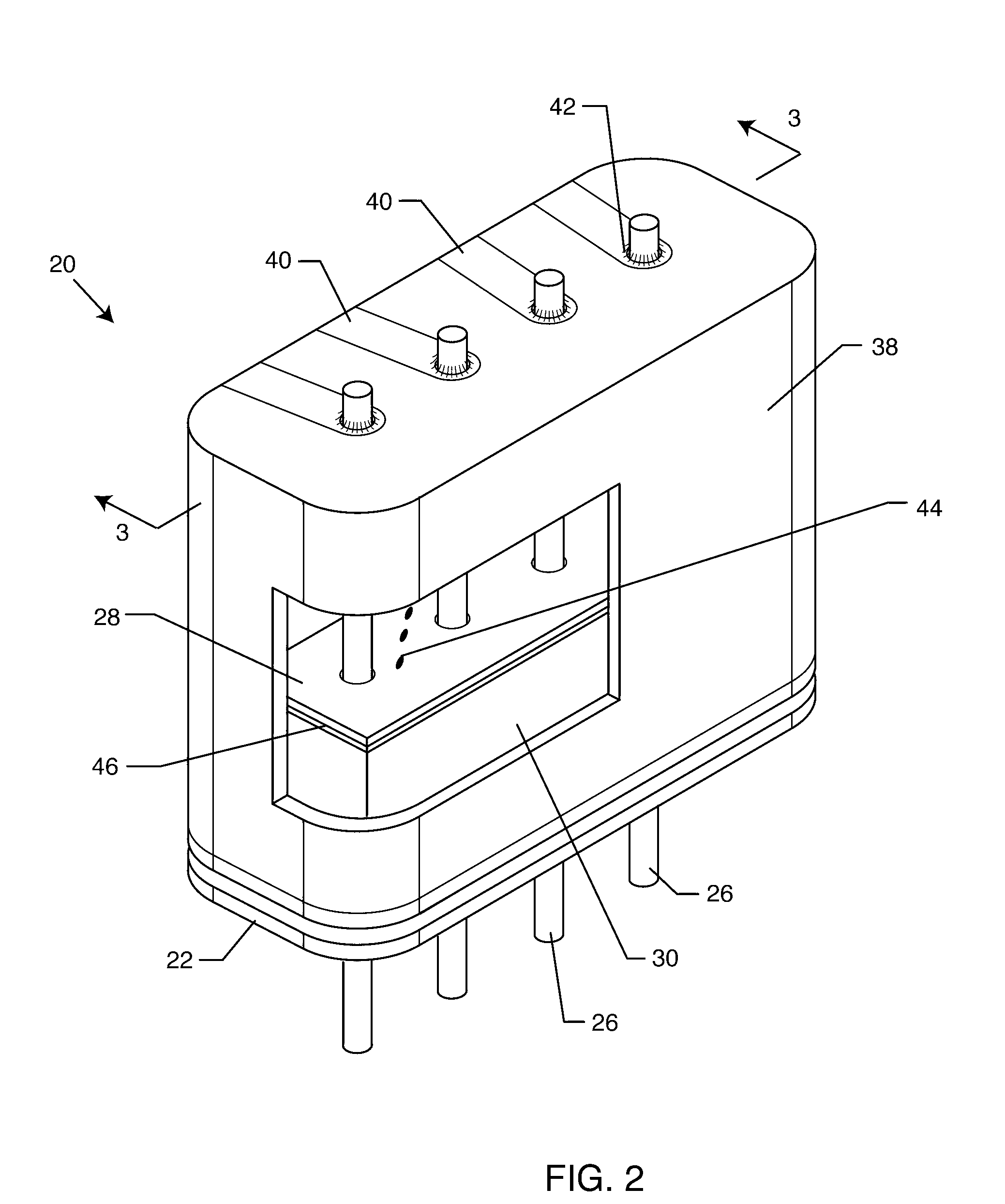 Device to protect an active implantable medical device feedthrough capacitor from stray laser weld strikes, and related manufacturing process