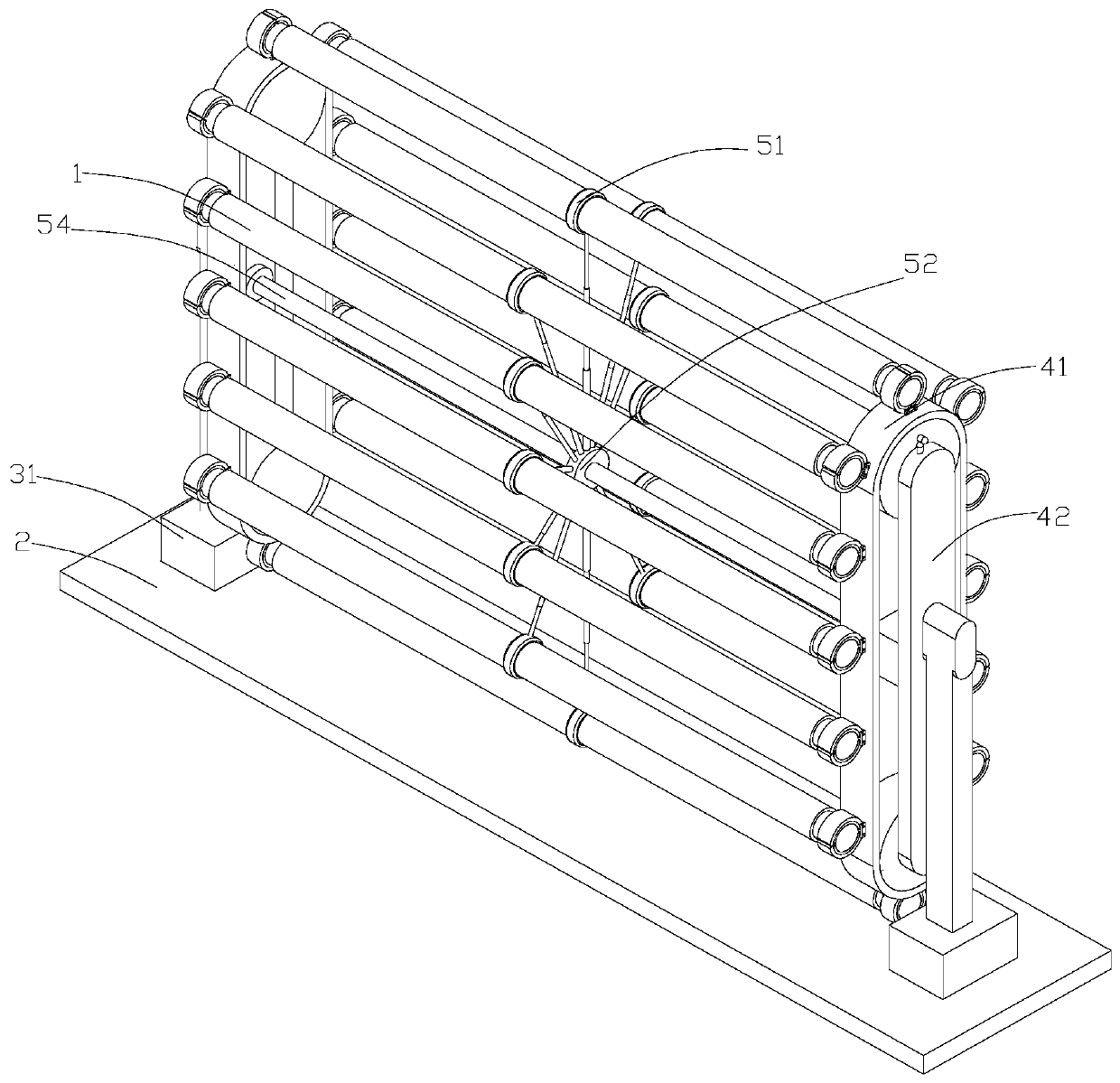 Open channel type ultraviolet disinfection equipment for sewage treatment