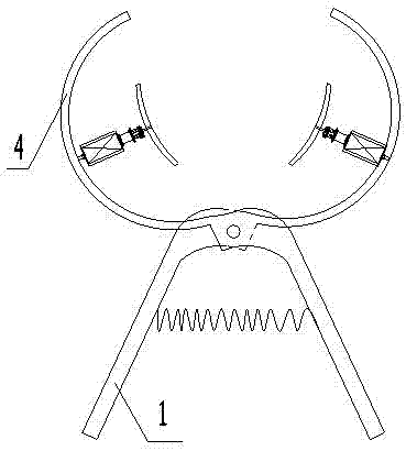 Electric orange girdling device capable of human-assistance hand-held push-pull electromagnet reducing branch clamping