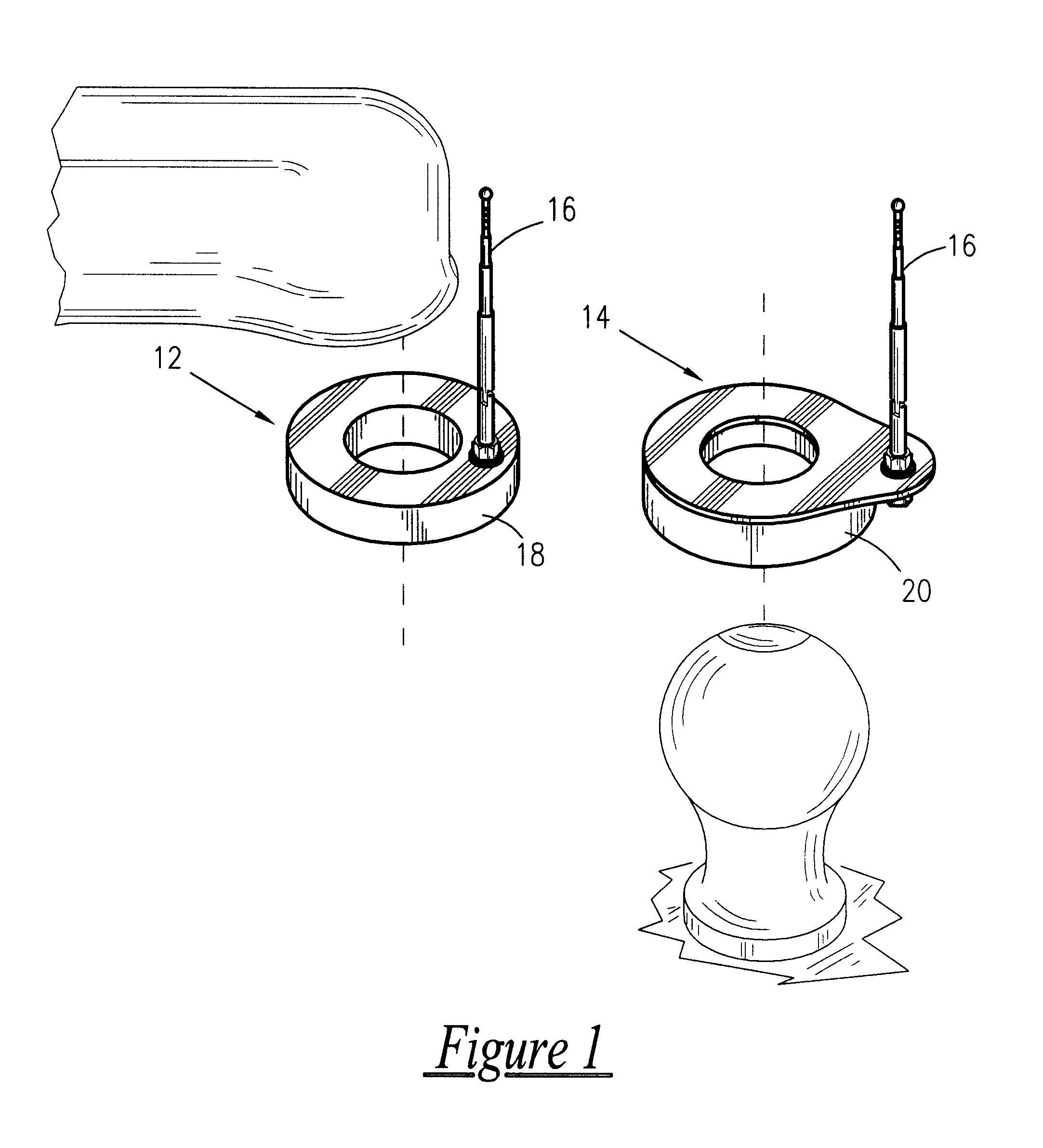 Magnetic, telescoping trailer hitch alignment device