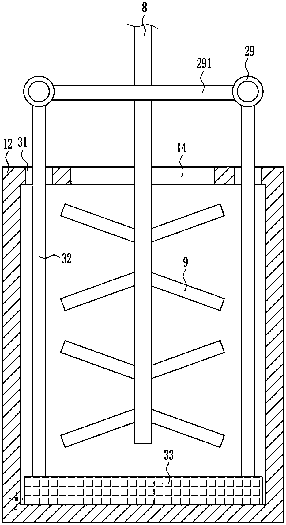 Concrete stirring device used for hydraulic engineering