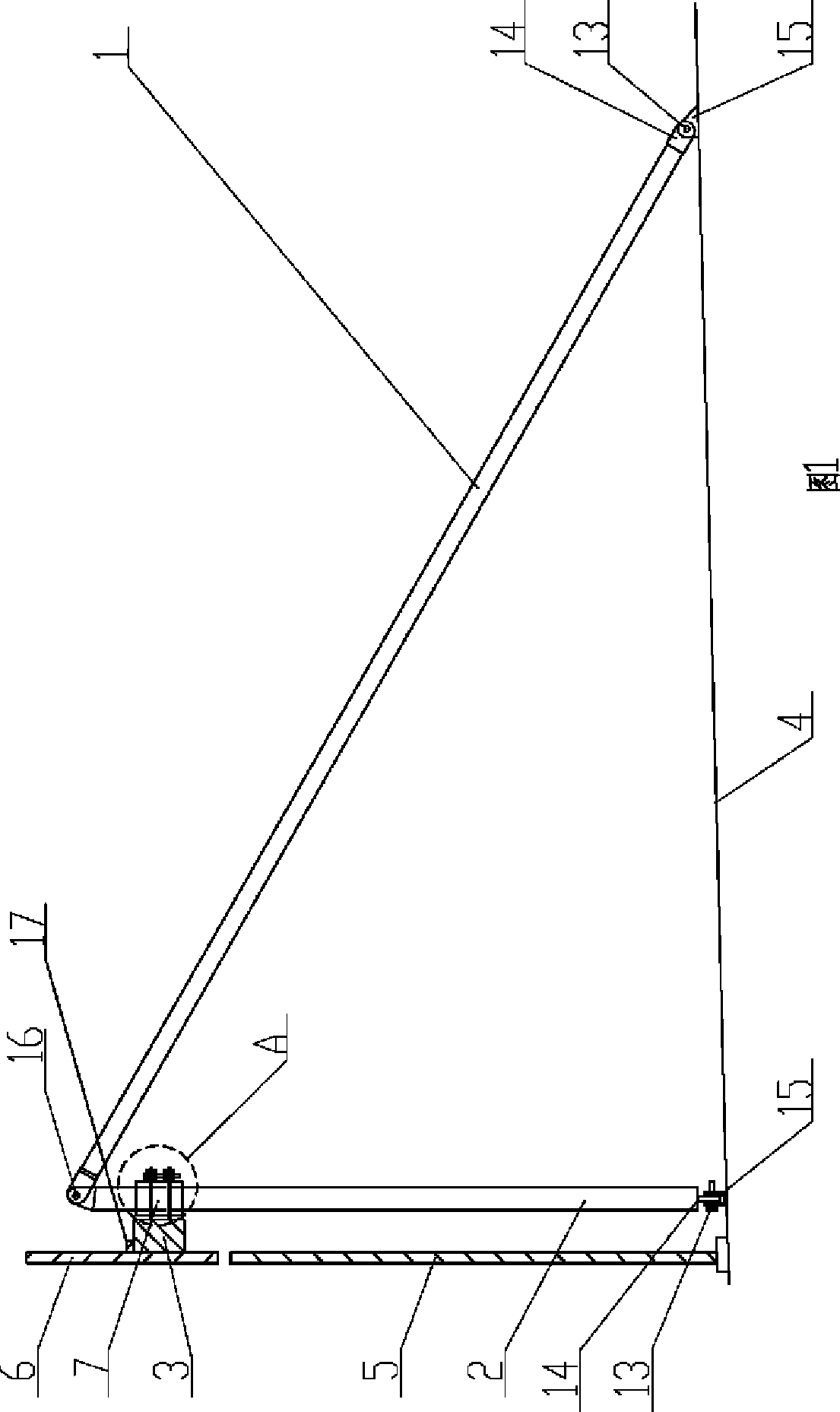 Wind-proof device used in inverted construction of large-size storage tanks and application method thereof