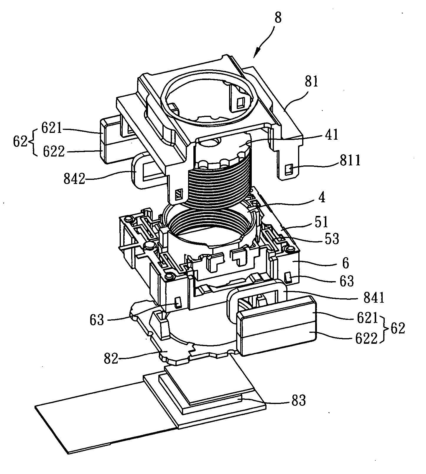 Suspension apparatus for auto-focus lens device and a method for fabricating the same