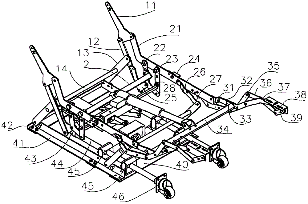 Anti-falling dual-motor transfer chair