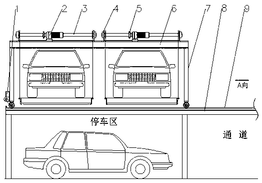 Door type three-dimensional garage