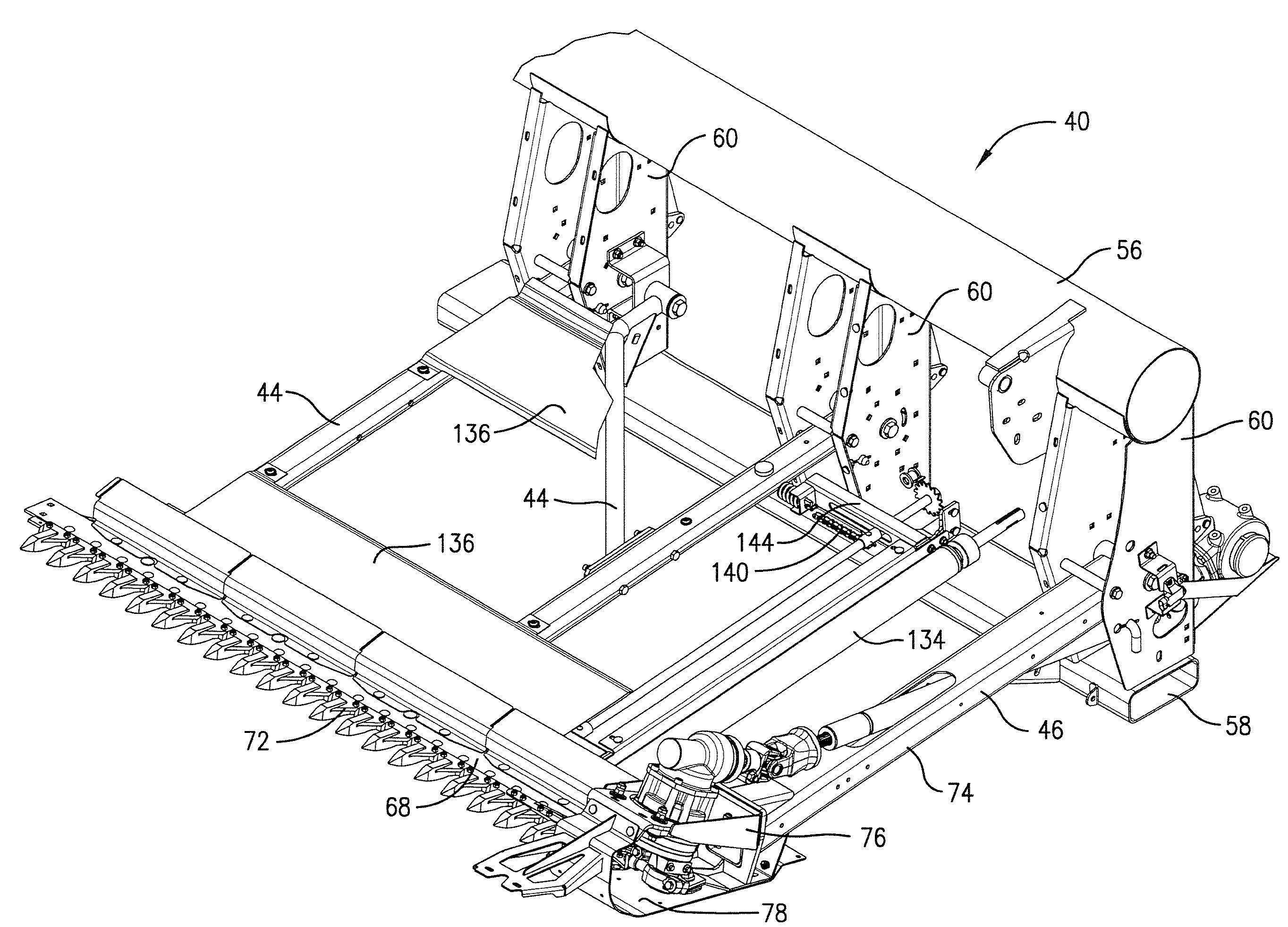 Center crop deflector for draper header