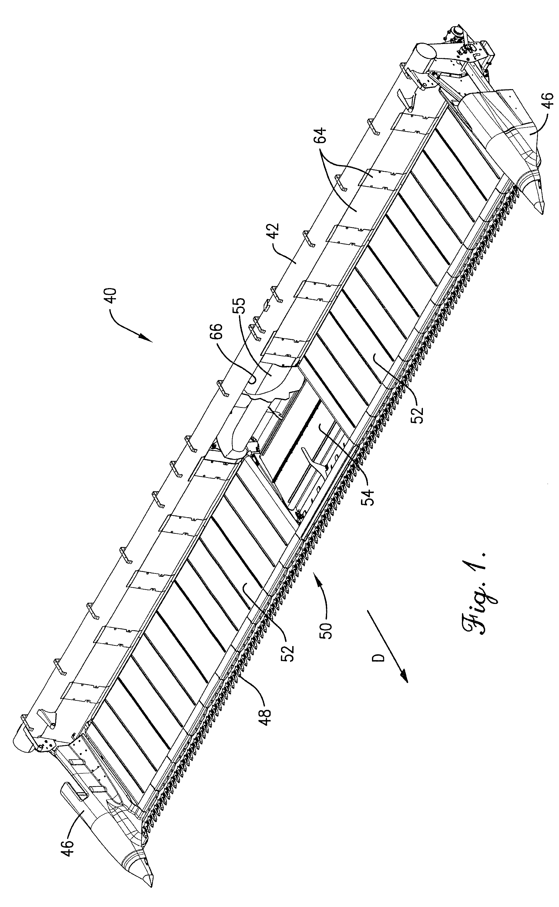 Center crop deflector for draper header