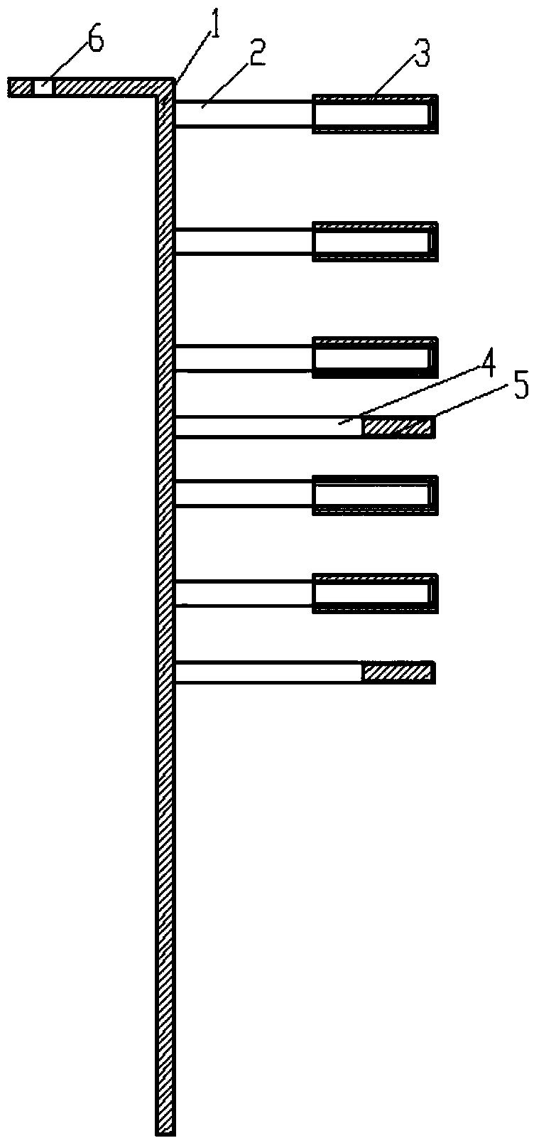 Method for simulation foundation pit excavation inner supporting experiments on basis of simple soil engineering centrifugal machine and special clamp thereof