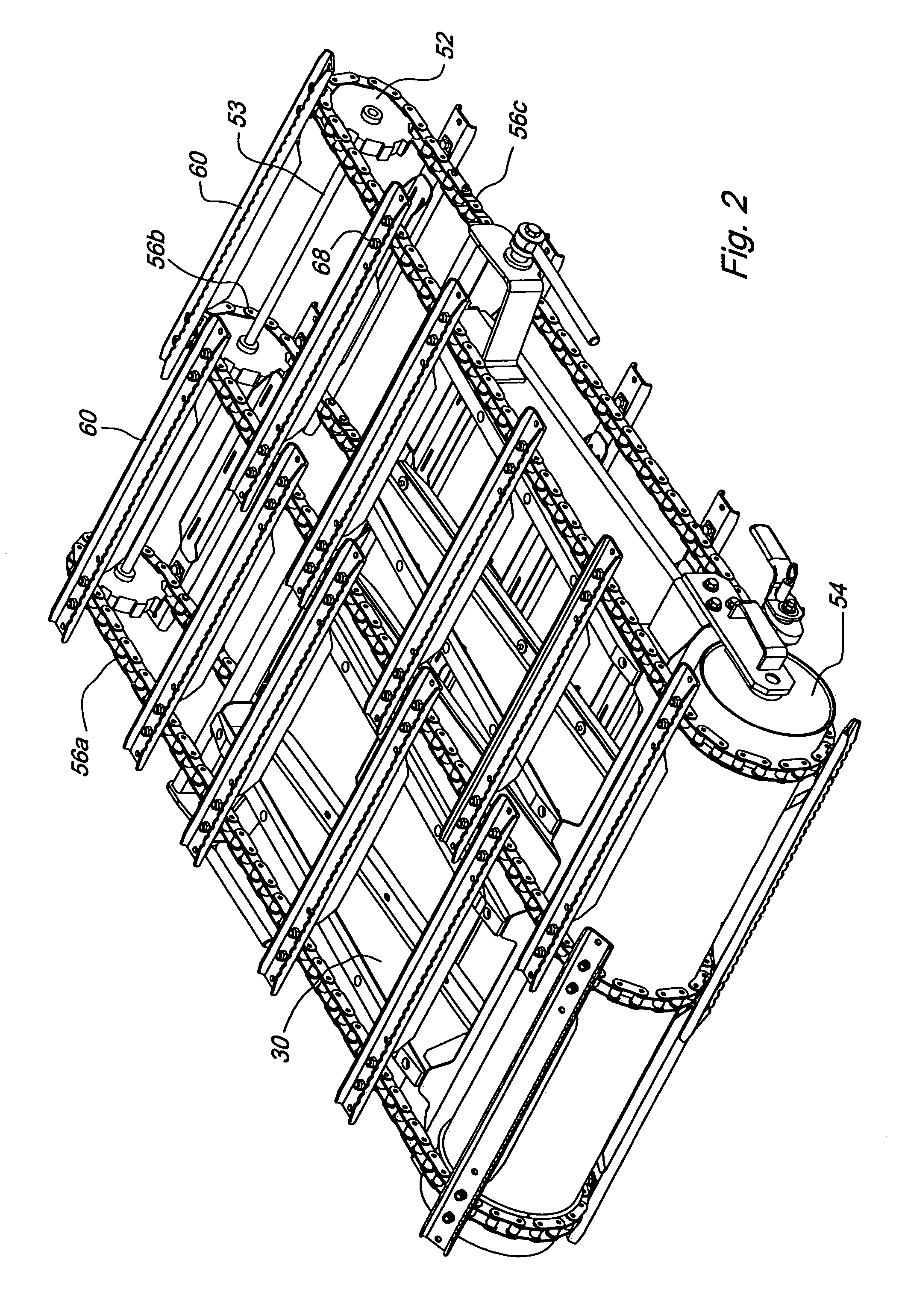 Conveyor feeder house chain slat