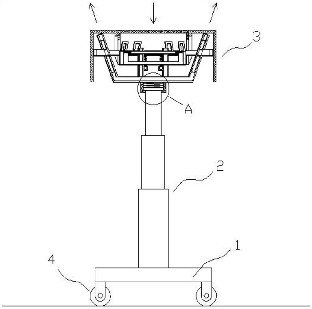 A lifting platform for central air-conditioning indoor unit auxiliary installation equipment